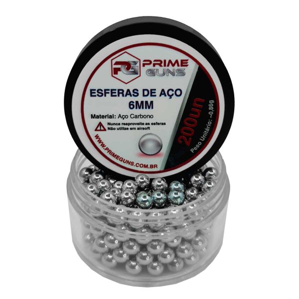 Pote com 200 Esferas de Aço 6mm BBs Airsoft e Airgun - Image 2